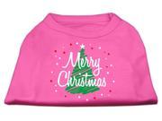 Scribbled Merry Christmas Screenprint Shirts Bright Pink S 10