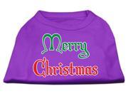 Merry Christmas Screen Print Shirt Purple Sm 10
