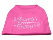 Seasons Greetings Screen Print Shirt Bright Pink L 14