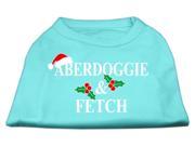 Aberdoggie Christmas Screen Print Shirt Aqua XS 8
