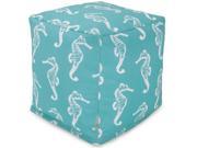 Majestic Home 85907236056 Teal Sea Horse Small Cube