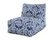 Majestic Home 85907220312 Navy Blue French Quarter Bean Bag Chair Lounger