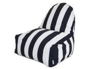 Majestic Home 85907227023 Black Vertical Stripe Kick It Chair