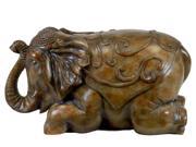 Urban Trends 80224 Resin Laying Elephant Statue Bronze