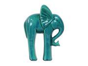 Urban Trends Ceramic Standing Elephant Figurine with Long Legs Figurine Gloss Turquoise