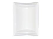 Swanstone Corner Mount Solid Surface Rectangular Soap Dish in White