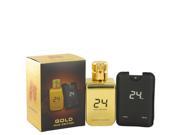 24 Gold Oud Edition by ScentStory 3.4 oz Eau De Toilette Spray 0.8 oz Mini Pocket Spray for Men
