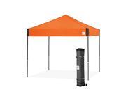 E Z UP Pyramid Instant Shelter Canopy 10 by 10ft Steel Orange PR3SG10SO
