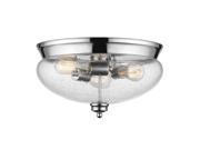 Z Lite 3 Light Flush Mount Chrome 722F3 CH NEW