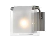 1 Light Wall Sconce Clear BeveledPlusFrosted 169 1S FB