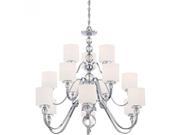 Quoizel DW5015C Downtown with Polished Chrome Finish Three Tier Chandelier With 15 Lights