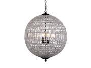 Elegant Lighting 1205 Olivia Collection Pendant Lamp D 18in H 25.5in Lt 3 Dark Bronze Finish Royal Cut Crystal Clear 1205D18DB RC