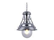 Elegant Lighting Industrial Collection Pendant lamp D 17.75in H 25.5in Lt 1 Chrome Finish PD1220