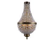 Elegant Lighting 1209 Stella Collection Wall Sconce W 13.5in H 26in Ext 6.5in Lt 3 French Gold Finish Royal Cut Crystal Clear 1209W13FG RC
