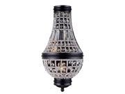 Elegant Lighting 1209 Stella Collection Wall Sconce W 9.5in H 17.5in Ext 4.5in Lt 2 Dark Bronze Finish Royal Cut Crystal Clear 1209W9DB RC