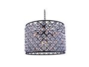 Elegant Lighting 1206 Madison Collection Pendent lamp D 27.5in H 21in Lt 8 Mocha Brown Finish Royal Cut Crystals 1206D27MB RC