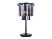 Elegant Lighting 1201 Sydney Collection Table Lamp D 14in H 26in Lt Mocha Brown Finish Royal Cut Silver Shade Crystals 1201TL14MB SS RC