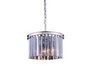 Elegant Lighting 1208 Sydney Collection Pendent lamp D 16in H 10.5in Lt 3 Polished nickel Finish Royal Cut Silver Shade Crystals 1208D16PN SS RC