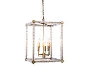 Elegant Lighting 1461 Cristal Collection Pendant Lamp L 18in W 18in H 25in Lt 6 Burnished Brass Finish 1461D18BB