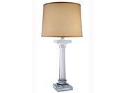 Elegant Lighting Regina Collection Table Lamp D 16 inch H 32 inch Lt 1 Chrome Finish TL1005