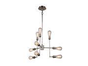 Elegant Lighting 1139 Ophelia Collection Pendant Lamp L 23in W 23in H 17.5in Lt 9 Polished Nickel Finish 1139D23PN