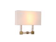 Elegant Lighting 1461 Cristal Collection Wall Sconce W 13in H 12in Ext 4.5in Lt 2 Burnished Brass Finish 1461W13BB