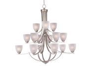 Maxim Axis 15 Light Chandelier Satin Nickel