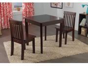 Kidkraft 26643 Square Table with 2 Avalon Chair Set Espresso