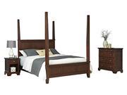 Chesapeake King Poster Bed Night Stand and Chest Cherry 5529 6203