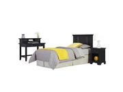Bedford Twin Headboard Night Stand and Student Desk with Hutch Black 5531 4018
