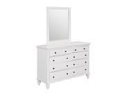 Bermuda Brushed White Dresser and Mirror Brushed White 5543 74