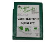 T.W. Evans Cordage Co. 10 Ft. X 12 Ft. Black Green Contractor Grade Poly Tarp G1012