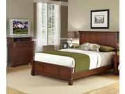 The Aspen Collection Queen Bed and Media Chest Rustic Cherry 5520 5021