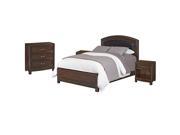 Crescent Hill Queen Leather Upholstered Bed Two Night Stands and Chest Two tone tortoise shell 5549 5030A