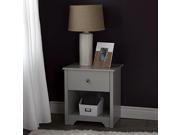 South Shore Vito 1 Drawer Night Stand Soft Gray