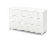 South Shore Little Smileys 6 Drawer Double Dresser Pure White