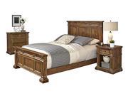 Americana Vintage King Bed Night Stand and Chest Distressed natural acacia 5000 6024