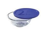 Smart Essentials 2 1 2 quart Mixing Bowl Blue Plastic Cover 1069532