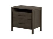 South Shore Gravity 2 Drawer Night Stand Gray Maple 9036060