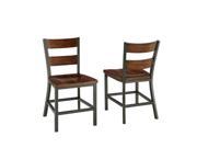 Home Styles Cabin Creek Dining Chair Pair Multi step Chestnut 5411 802