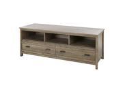 South Shore Exhibit TV Stand for TVs up to 60 In. Weathered Oak