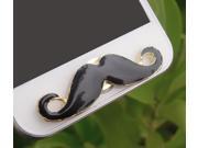 Gift for Boys Men 1pc Alloy Cute Mustache iPhone Home Button Sticker for Iphone 6 4 4s 4g 5 5c iPad 2 3 4 iPad mini Buttons Cell Phone Charm