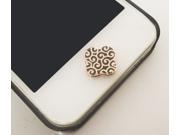 1pc Alloy Swirl Pattern Luck Clover Leaf Jewel iPhone Home Button Sticker for Iphone 6 4 4s 4g 5 5c iPad 2 3 4 iPad mini Buttons Cell Phone Charm