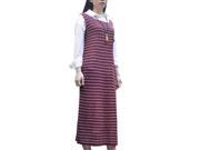 Voguestand Women s Pullover Scoop Neck Striped Printed Sleeveless Dresses