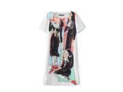 Stylebek Women s Short Sleeve Pullover Graphic Fashion Casual Shift Dresses