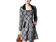 Stylebek Women s Slim Fit Houndstooth High Rise Casual Casual Dresses