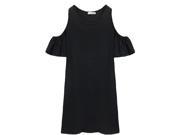 Stylebek Women s Simple Korean Crew Neck Hidden Zipper Dresses