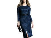 Stylebek Women s Casual Ribbing Cuffs Polyester Without Hood Dress