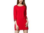 Stylebek Women s Hidden Zipper Solid 3 4 Sleeve Simple Dresses