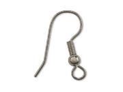 Metal Gray Silvery Earring Hooks With Ball Fishhooks Earring Hooks Finding Pack Of 500